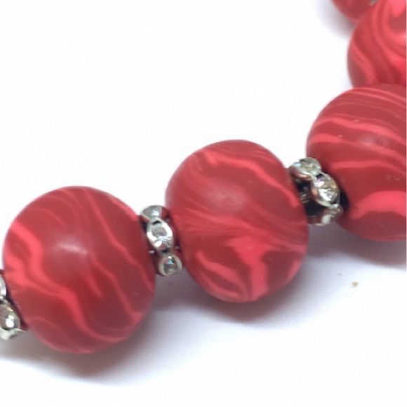 Unique Handmade Polymer Clay Bead Bracelet - Picture 4 of 11